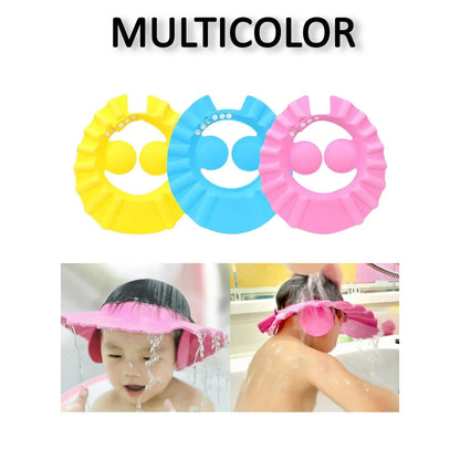 Soft Adjustable Baby Shower Cap – Splash-Proof Eye & Ear Protection for Bath Time