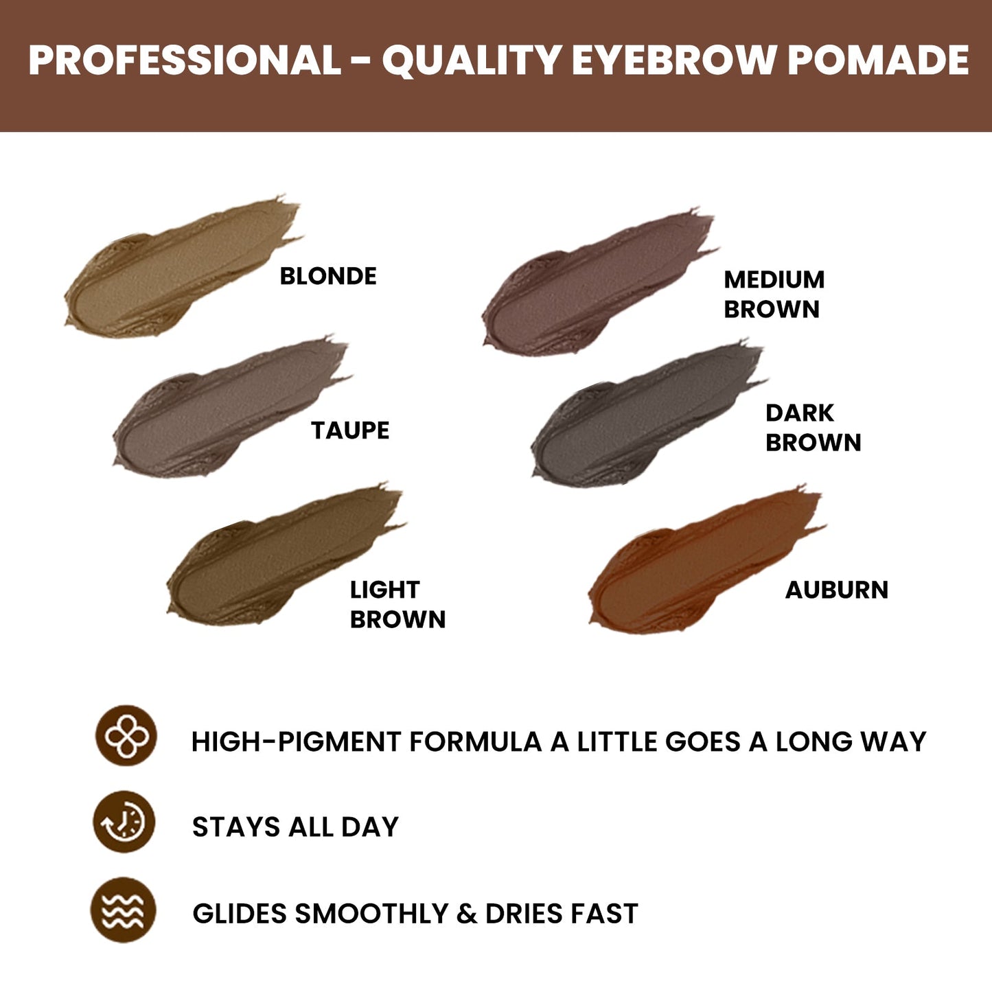 EELHOE Perfect Brow Stencil Kit — Waterproof Eyebrow Cream with Stencils, Smudge-Proof Natural 3D Brows