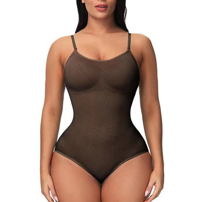 Non steel ring one-piece bra three-dimensional chest support body shaping and abdominal compression
