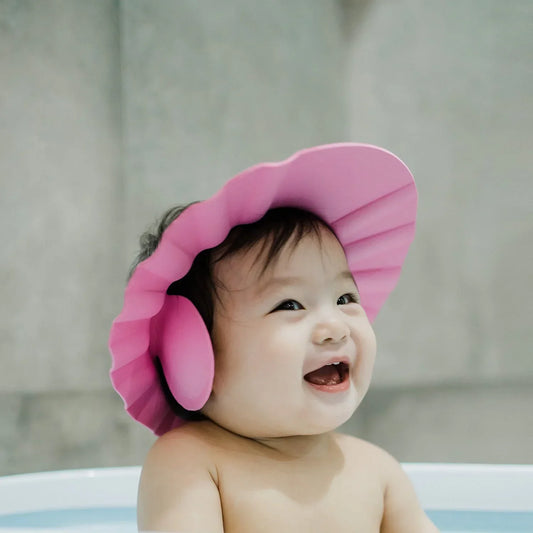 Soft Adjustable Baby Shower Cap – Splash-Proof Eye & Ear Protection for Bath Time
