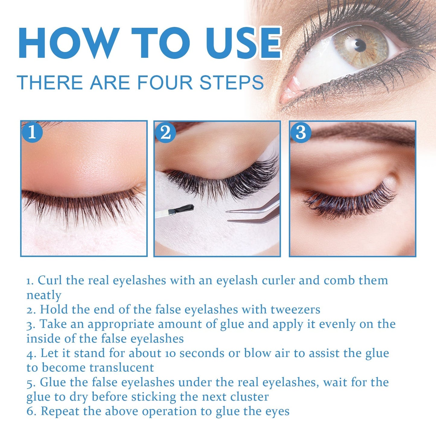 EELHOE Self-Adhesive False Eyelash Glue — Lightweight, Gentle & Non-Irritating Lash Adhesive