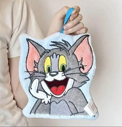 Tom Jerry Cartoon Embroidered Soft Fleece Hand Towel - Any 1