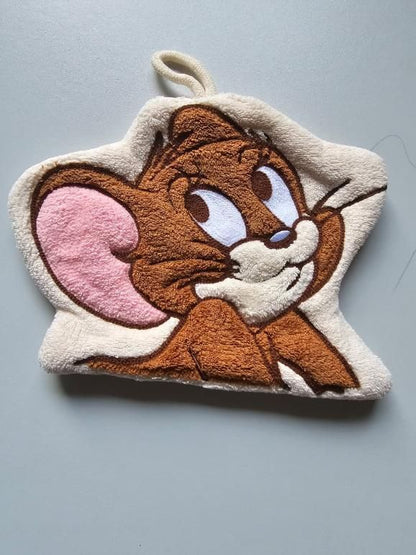 Tom Jerry Cartoon Embroidered Soft Fleece Hand Towel - Any 1