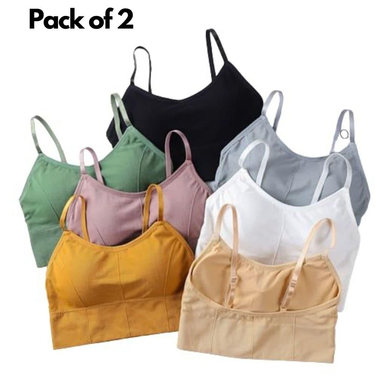 Women's Padded Sports Bra Pack of 2