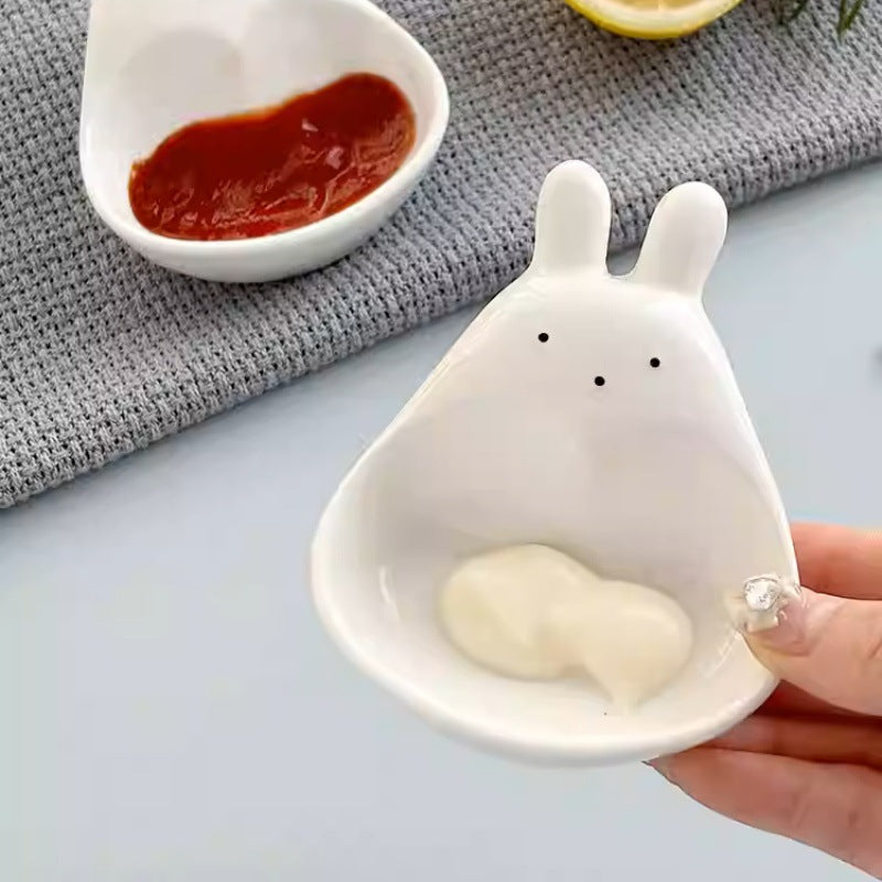 Dish Cute Small Plate for Home Use, Elegant Snack Dish, Korean BBQ Dipping Tray, Vinegar Dish, Mini Dipping Plate