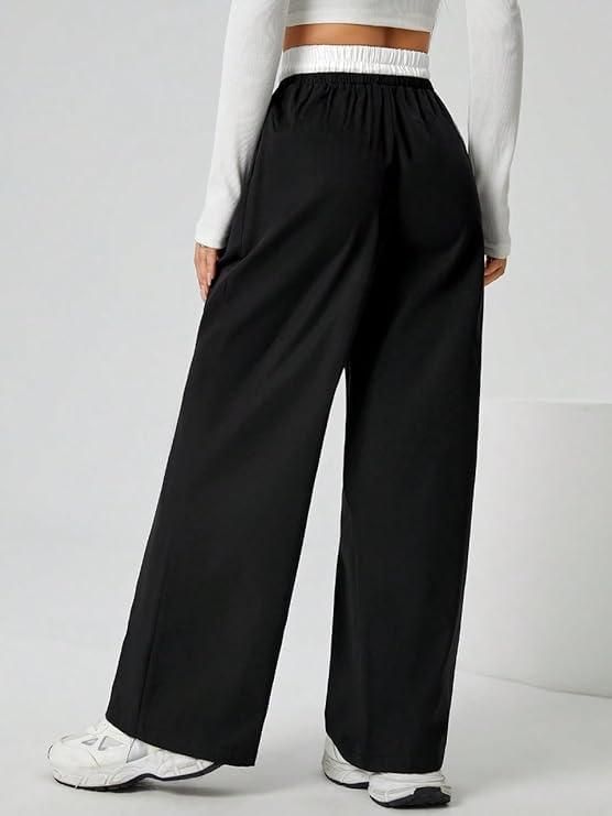 Women's Wide Leg Casual Black Pant || Hip Hop Pant