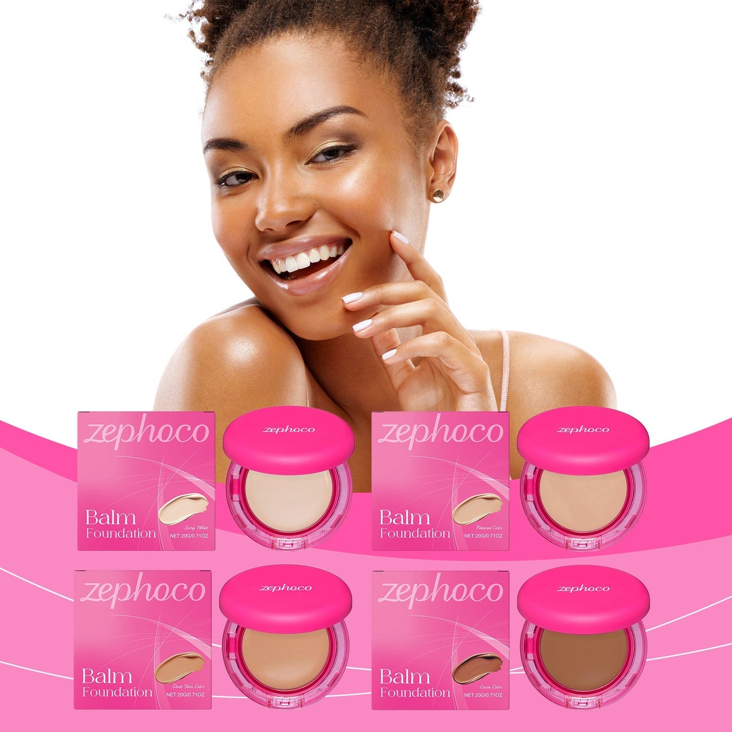 zephoco Lightweight Moisturizing Foundation — Concealing, Oil Control & Hydrating for Oily & Dry Skin