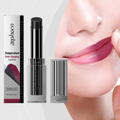 zephoco Obsidian Warming Lip Balm — Temperature-Changing Color, Moisturizing & Lip Line Reducing