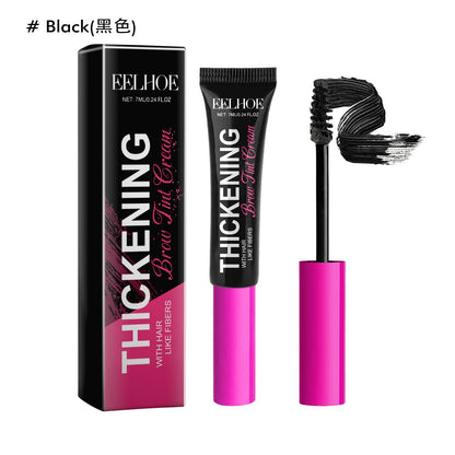 EELHOE Fiber Eyebrow Dye — Waterproof Natural 3D Brow Color with Hyaluronic Acid & Avocado Oil, 5 Shades