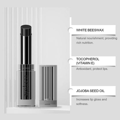 zephoco Obsidian Warming Lip Balm — Temperature-Changing Color, Moisturizing & Lip Line Reducing