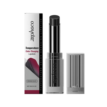 zephoco Obsidian Warming Lip Balm — Temperature-Changing Color, Moisturizing & Lip Line Reducing